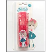 Sasta Lastik Saç Tokası Kırmızı Sticker Hediyeli 3 Adet