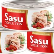 Sasu Kuru Domatesli & Soslu Ton Balığı 12x160g Bütün Dilim