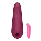 Satisfyer Curvy 1+ Rose Red Telefon Kontrol Air Pulse Vibratör+mini Vibratör