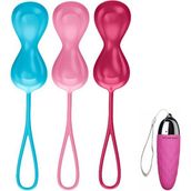 Satisfyer Power Balls 3 Adet Yumuşak Silikon Kegel Egzersiz Top Seti+Mini Vibratör