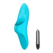 Satisfyer Teaser 12 Modlu Titreşimli Su Geçirmez Şarjlı Parmak Vibratörü+Mini Vibratör