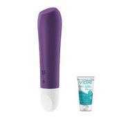 Satisfyer Ultra Power 2 - 12 Modlu Titreşimli Şarjlı Mini Mor Vibratör+Jel