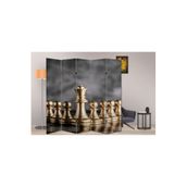 Satranç Temalı Özel Tasarım Paravan Room Divider Oda Bölücü PRVN-1318-1, 220 x 180