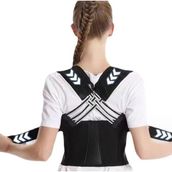 Sauna Suit Ayarlanır Medikal Dik Duruş Sırt-Bel Korsesi Kadın-Erkek Dik Duruş Sporcu Korses - Siyah
