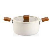 Schafer 24 cm Krem Ceramoni Seramik Derin Tencere