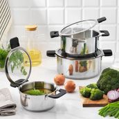 Schafer 6 Parça Inox Iconic Çelik Tencere Seti