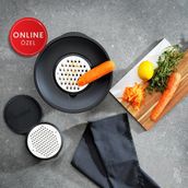 Schafer Lucas Çelik 24 CM 4 Parça Siyah Karıştırma Kabı