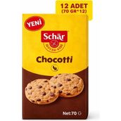 Schar Chocotti Damla Çikolatalı Glutensiz Kurabiye 70 Gr* 12Lİ - 840 gr