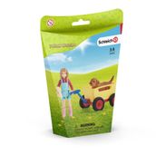 Schleich 42543 Yavru Köpek Arabası Figür