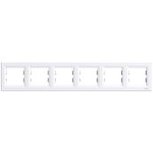 Schneider Electric EPH5800621 Asfora Beyaz 6lı Yatay Çerçeve