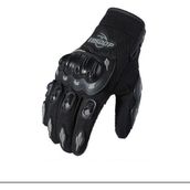 Schulzz Unisex Siyah Profesyonal Korumalı Motosiklet Eldiveni Dokunmatikli Motorsiklet - XL