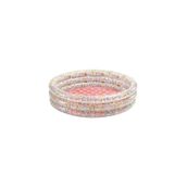 scntoys İntex Şişme 3 Boğumlu Çiçek Desenli Bebek Havuzu 86x25cm İntex Havuz Altı Şişme Baklava Desenli