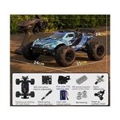 Scntoys Uzaktan Kumandalı 50 Km/hız Yapan Rc Araba Suv 4x4 Full Iç Metal Kasa Şarjlı Full Fonksiyonlu - Mavi