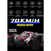 Scntoys Uzaktan Kumandalı 70 Km/hız Yapan Rc Araba Suv 4x4 Full Iç Metal Kasa Şarjlı Fonksiyonlu Dev Araba - Aqua Mavisi