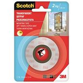 Scotch 4004 19mm x 1,5m Şeffaf Çift Taraflı Köpük Bant