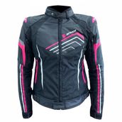 Scoyco JK153W Yazlik Fileli Siyah Pembe Kadin Motosiklet Montu
