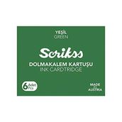 Scrikss Yeşil 6'lı Dolma Kalem Kartuşu