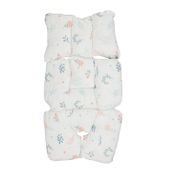 Sebi Bebek Arabası ve Puset Minderi, Beyaz-Mint, 60x33 cm, IB76506