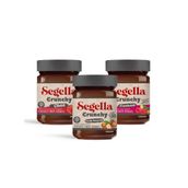 Segella 3x350 gr Çilekli Frambuazlı Doğal Meyve Parçacıklı ve Fındık Parçacıklı Kakaolu Fındık Kreması (3 adet)