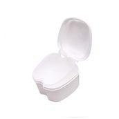 SEIWEI Protez Kutusu PP Malzeme Takma Diş Saklama Kutusu Filtreli Temizleme Aletleri Taşınabilir Bakteriyel Büyümesini Azaltır (Beyaz)