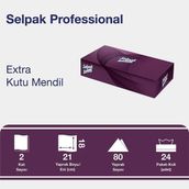 Selpak Professional Extra Kutu Mendil 21 x 18 cm 80 Yaprak x 24 Adet (7906621)
