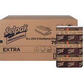 Selpak Professional Extra Z Katlama Kağıt Havlu Çift Katlı 21. 5 x 24 cm 200 Yaprak - 12 Paket (7906606)
