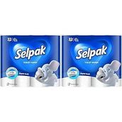 Selpak Tuvalet Kağıdı, 3 Katlı, 32'li, 1 Paket (1 x 32 Adet) (2 paketi)