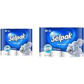 Selpak Tuvalet Kağıdı, 32'li, 1 Paket (1 x 32 Adet), 2.83 kg + Selpak Tuvalet Kağıdı 24'lü