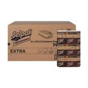 Selpak Z Peçete 200'lü 12'li Extra Z Katlı Havlu 21,5 cm x 24 cm Yumuşak Dokulu Kağıt