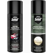 Selsil 2 Li Oto Bakım Seti Motor Temizleme 500 ml ve Silikon Sprey 500 ml - Şeffaf