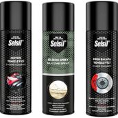 Selsil Motor Temizleme Spreyi 500 Ml, Silikon Sprey 500 Ml, Fren Balata Temizleme Spreyi 500 Ml 1 adet