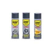 Selsil Oto Bakım Seti Motor Temizleme Spreyi 500 ml / Silikon Sprey 500 ml / Fren Balata Spreyi 500 ml