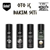 Selsil Oto İç Bakım Seti 4 Parça Klima-torpido-kemer-silikon Spreyi