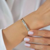 Sembol Gold 0.29 Karat Pırlanta Harf ve İsimli Kelepçe