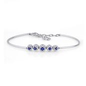 Sembol Gold 1.15 Karat Pırlanta Safir Bileklik