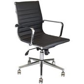 Sempre Krom Siyah Ofis Çalışma Koltuğu
