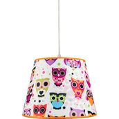 Şenay Aydınlatma Sarkıt Baykuş Beyaz Çocuk Odası Konik Kumaş Avize