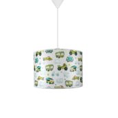 Şenay Aydınlatma Yeşil Arabalar Çocuk Odası Silindir PVC Avize Sarkıt