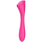 Sens Sex Toys Usb Şarjlı Çift Taraflı Kullanılabilir Kıkırdaklı Yapısı Sayesinde İstenilen Pozisyona Gelen Aynı Anda veya Ayrı Şekilde G Nokta ve Klitoris Uyarıcı Emiş Güçlü 2 in 1 Sucking Vibratör