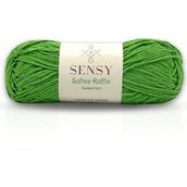 Sensy Premium Softee Raffia Yumuşak Kağıt Ip Rafya Ipi Tığ Ipi Çanta Ipi El Örgü Ipi Hobi Ipi - Yeşil