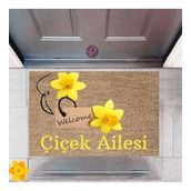 Sepet Budur P-2462 Dekoratif Dijital Baskı Welcome Kapı Önü Paspası
