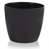 Serinova YK05 No:5 Drenaj Aparatı ile Birlikte 34 cm 22 Litre Siyah Yakut Saksı