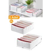 Serstil 2 Adet - Xlarge 8 Gözlü Çekmece Dolap Içi Düzenleyici Akardiyon Organizer 31 X 36 X 12