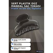 Sert Plastik 6 Cm Düz Mandal Saç Tokası - Tekli Paket, Günlük Kullanım Bx-313722