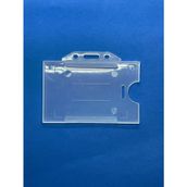 Sert Plastik Şeffaf Yaka Kartı Kılıfı 86x54 mm Yatay/Dikey | Personel Kart Koruyucu, Kimlik ve Geçiş Kartı, Akbil Uyumlu, Tek Adet, Şeffaf Plastik