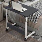 Servetavcı Yükseklik Ayarlı Laptop Sehpası Ve Çalışma Masası - Antrasit Beyaz (Tekerli)
