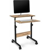 servetavcı Yükseklik Ayarlı Laptop Sehpası ve Çalışma Masası - Atlantik Çam (Tekerli) - 60 x 60 cm