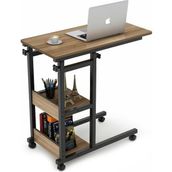 servetavcı Yükseklik Ayarlı Raflı Laptop Sehpası ve Çalışma Masası - Atlantik Çam (Tekerli) 70X40