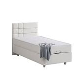 Setay Almada 120x200 cm Beyaz Tek Kişilik Baza Başlık Letto Yatak Seti
