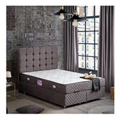 Setay Mobilya Antrasit 140x190 cm Duke Çift Kişilik Baza Başlık Deluxe Full Ortopedik Yatak Seti